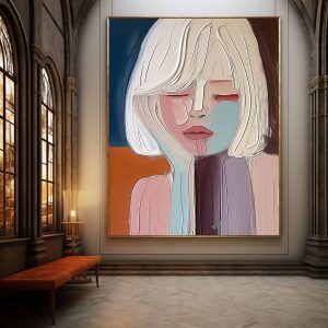 Large Pretty Girl Abstract Wall