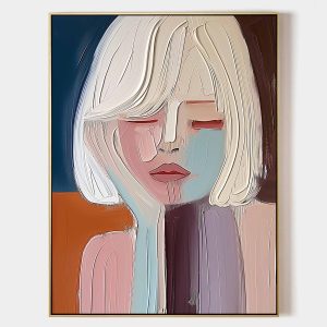 Large Pretty Girl Abstract Wall